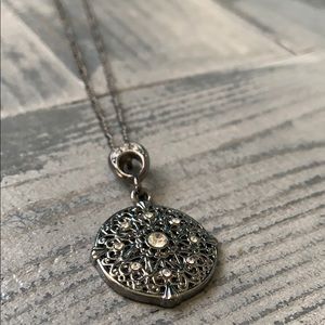 Rhinestone circle necklace